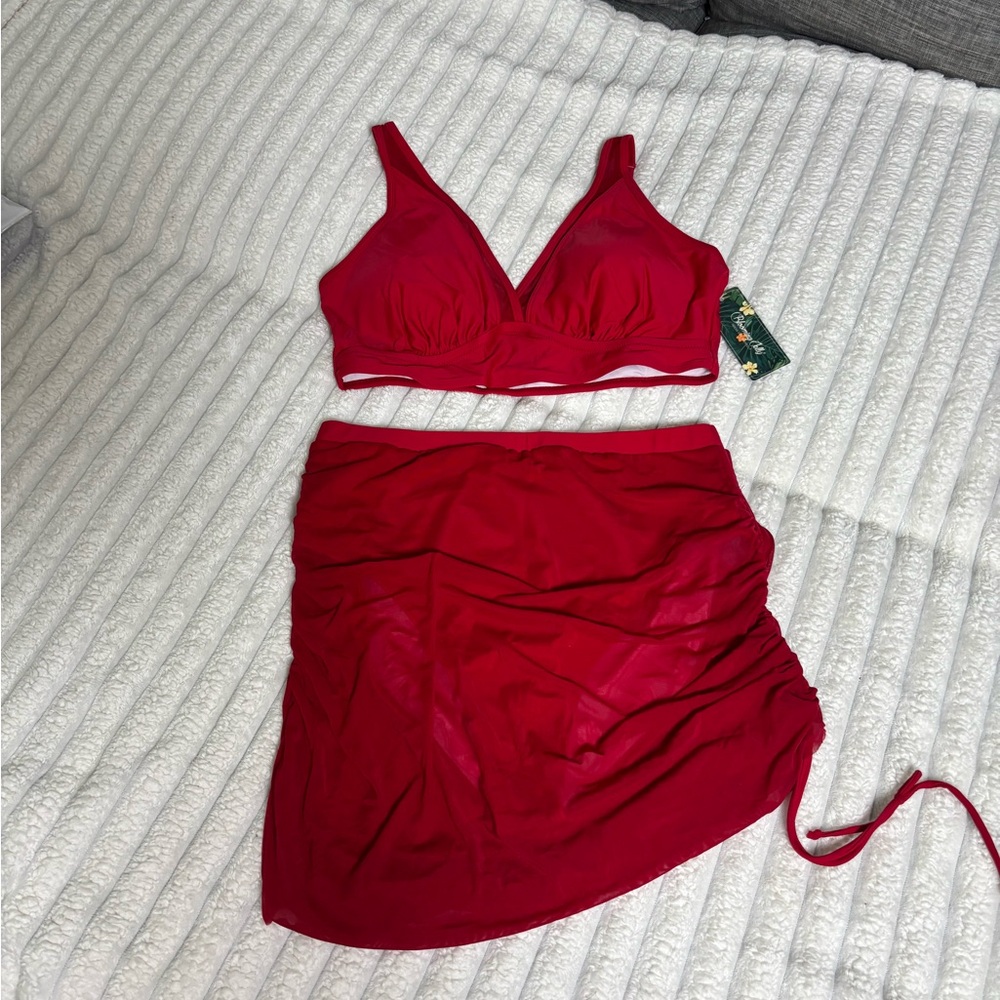 Chic Halter Red Bikini Set - Picture 8 of 14